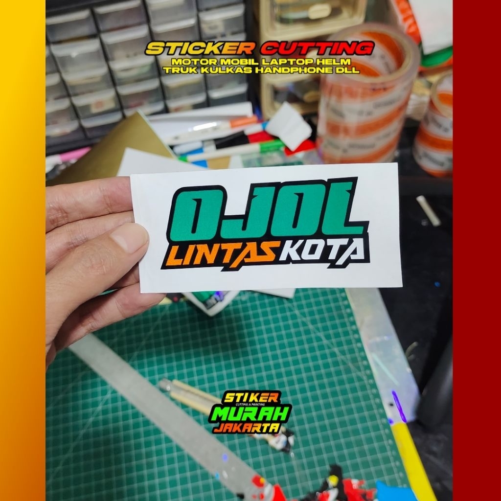 STIKER OJOL LINTAS KOTA - STICKER CUTTING OJOL KURIR ONLINE