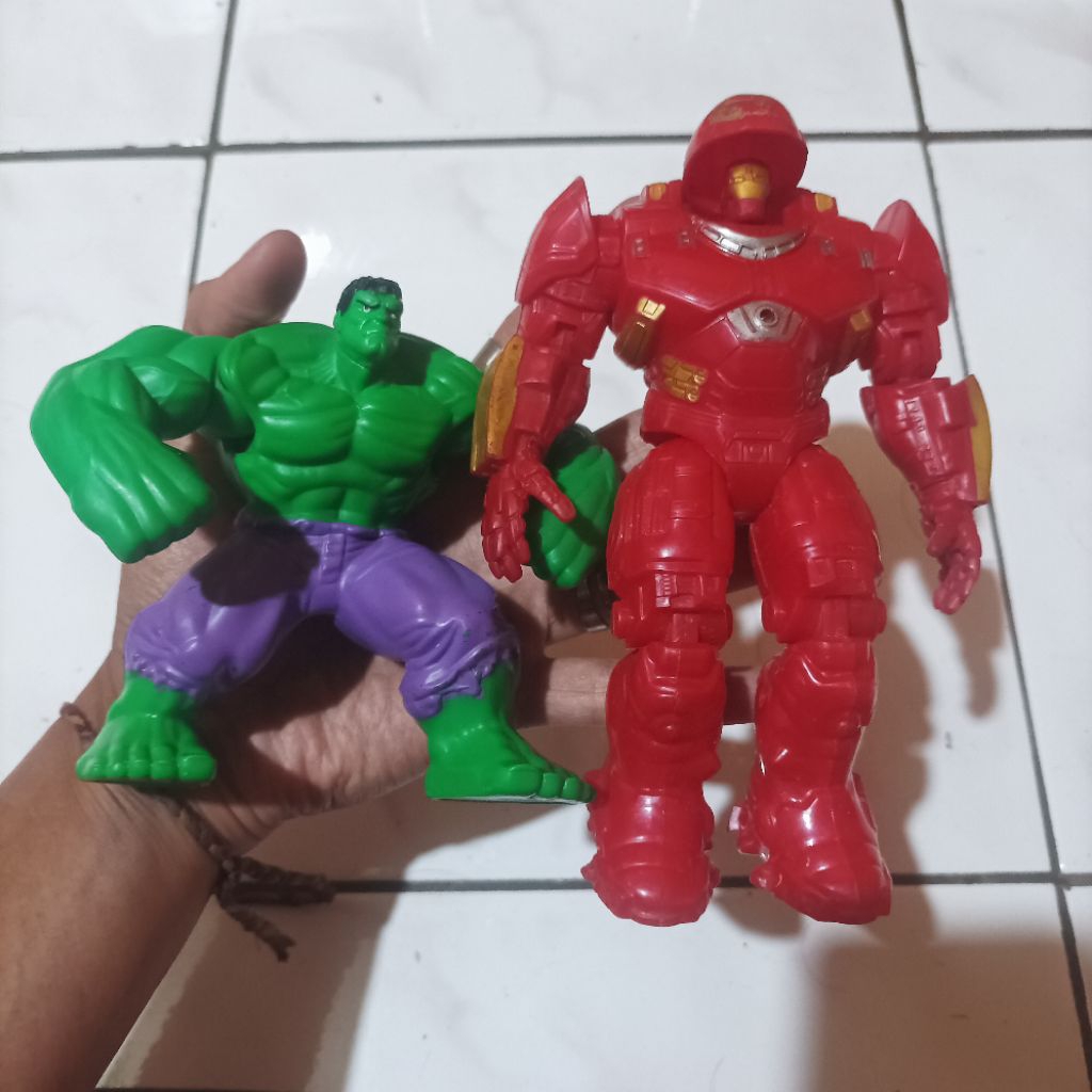 Paket Take All Original Marvel Hulk Vs Ironman Hulkbuster Mainan Action Figure