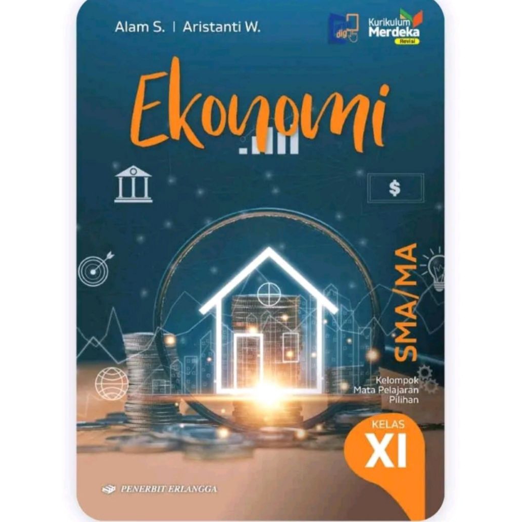 Buku Ekonomi Kelas 11 SMA Kurikulum Merdeka Rev Erlangga