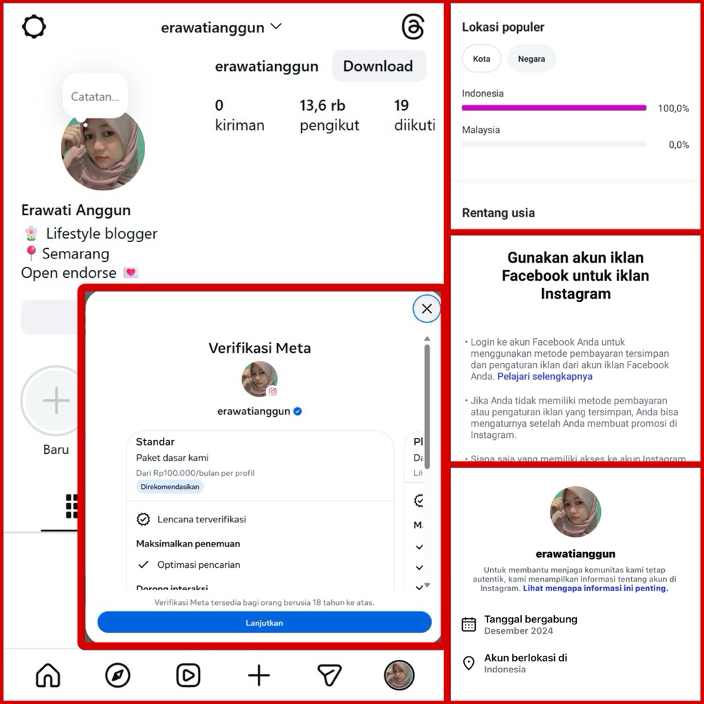 AKUN INSTGRAM SIAP VERIF CENTANG BIRU