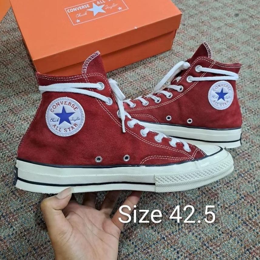 Converse 70s Hi Maroon Suede classic Original