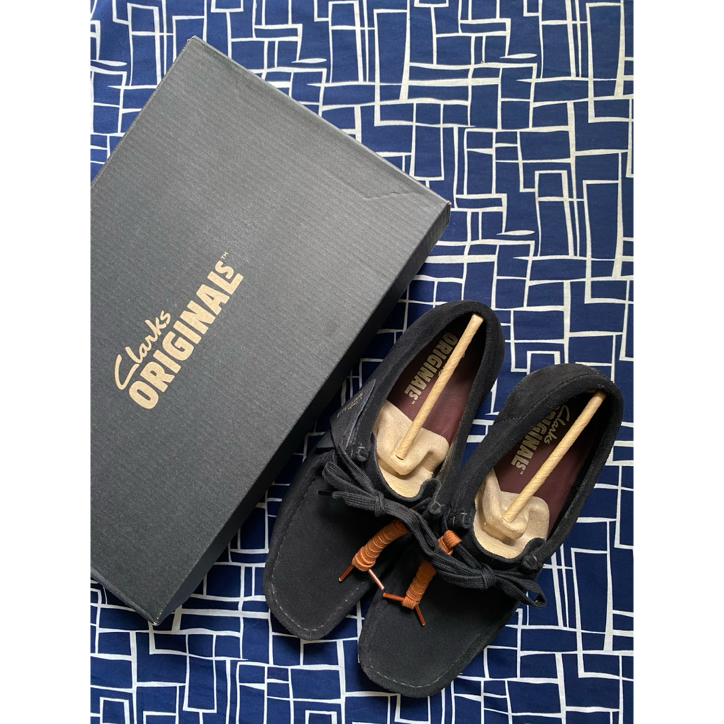 Clarks Wallabee Black Suede