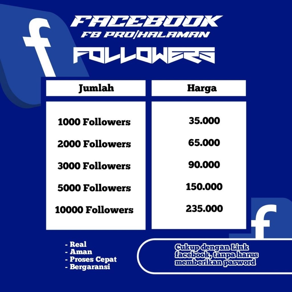 Reffil Followers FbPro profil/halaman