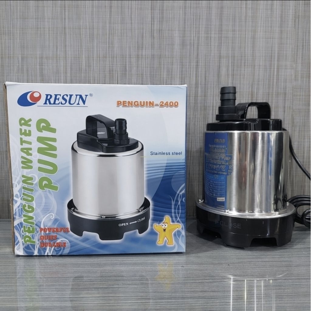 penguin water pump resun 2400 / pompa air celup kolam ikan koi / power head submersible pump pinguin