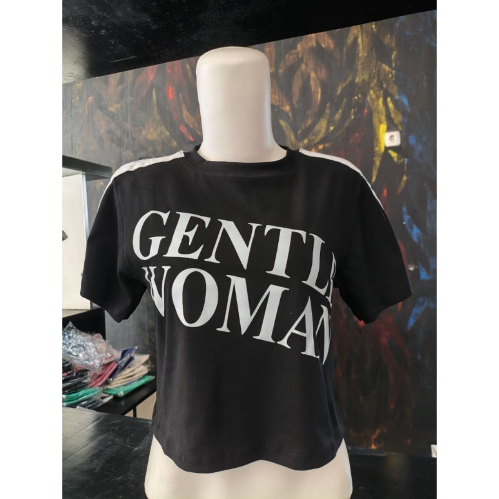 Kroptop wanita grip Knip katun tebal