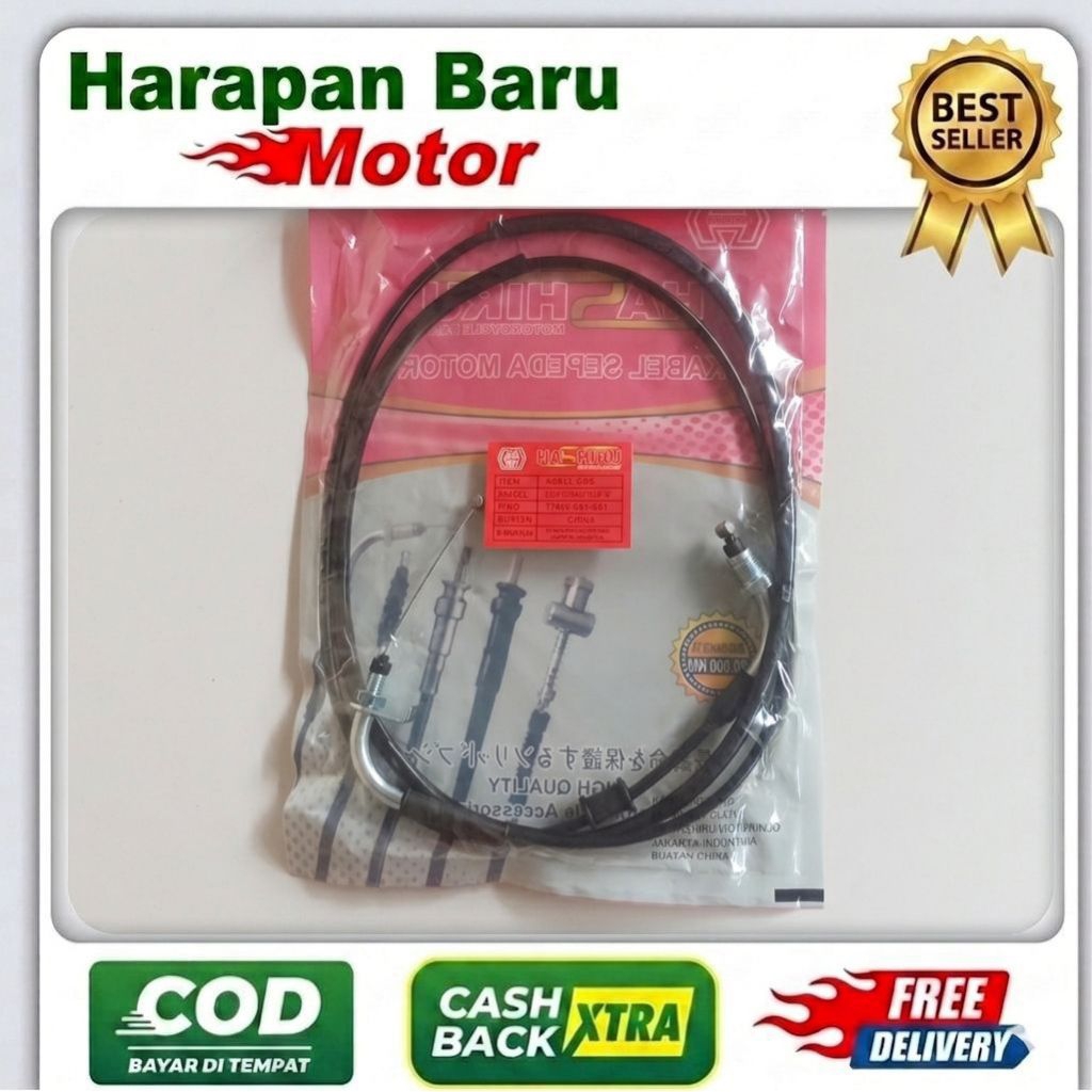 KABEL GAS BEAT STREET ESP B HASHIRU - HARAPAN BARU MOTOR