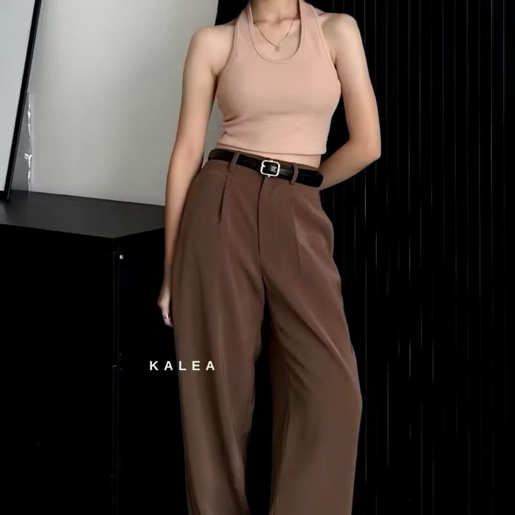 VIONA PANTS - Celana Panjang Wanita - Loose Pants Trouser Wanita - Celana Kulot Wanita Terbaru
