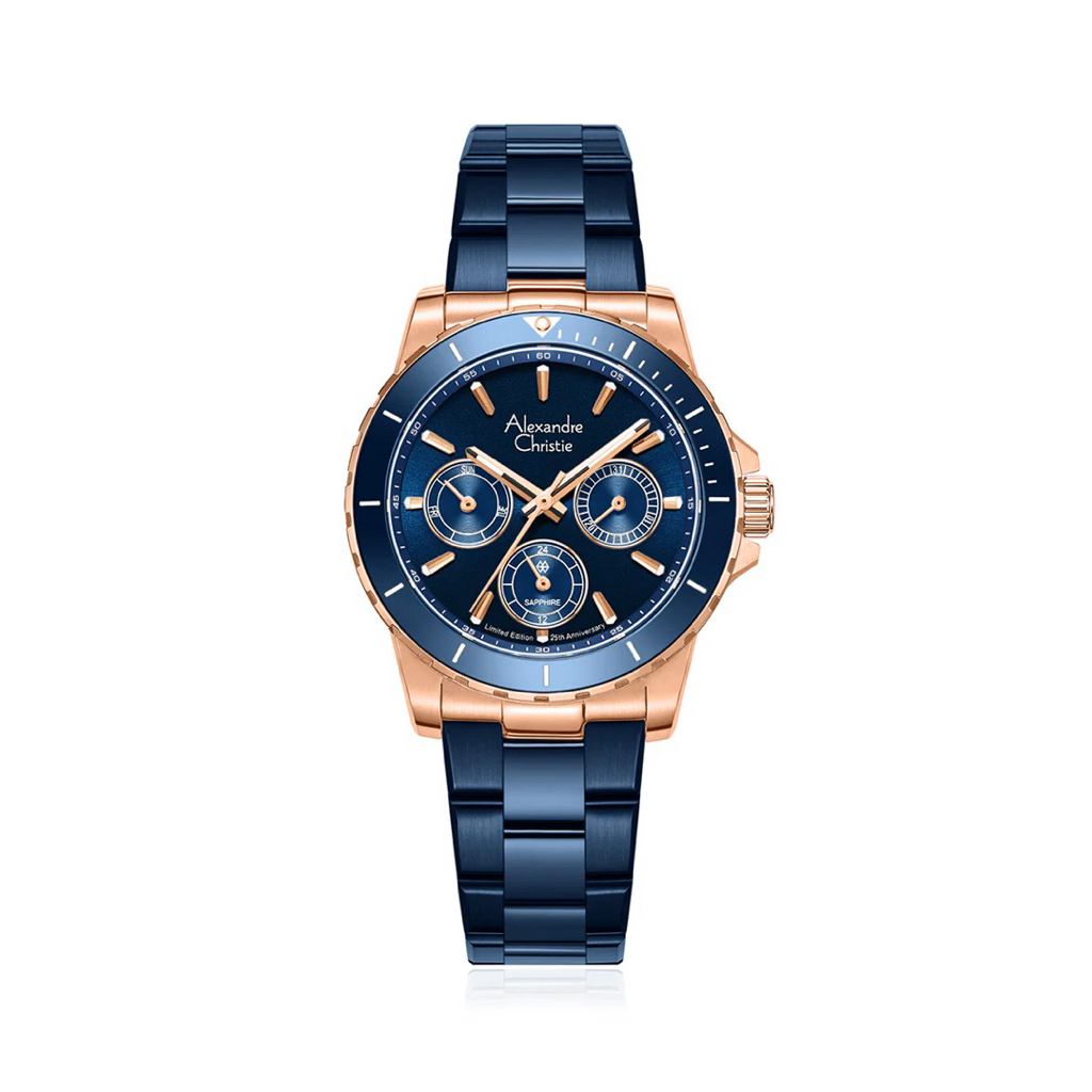 [LIMITED EDITION] Jam Tangan Wanita Alexandre Christie AC 6141 XXVBURBU 25th Anniversary Limited Edi
