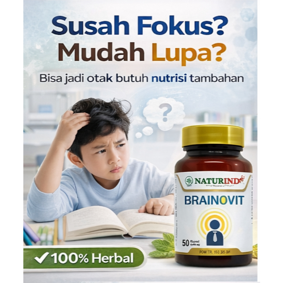 Vitamin Otak Anak Cerdas Original Naturindo Brainovit