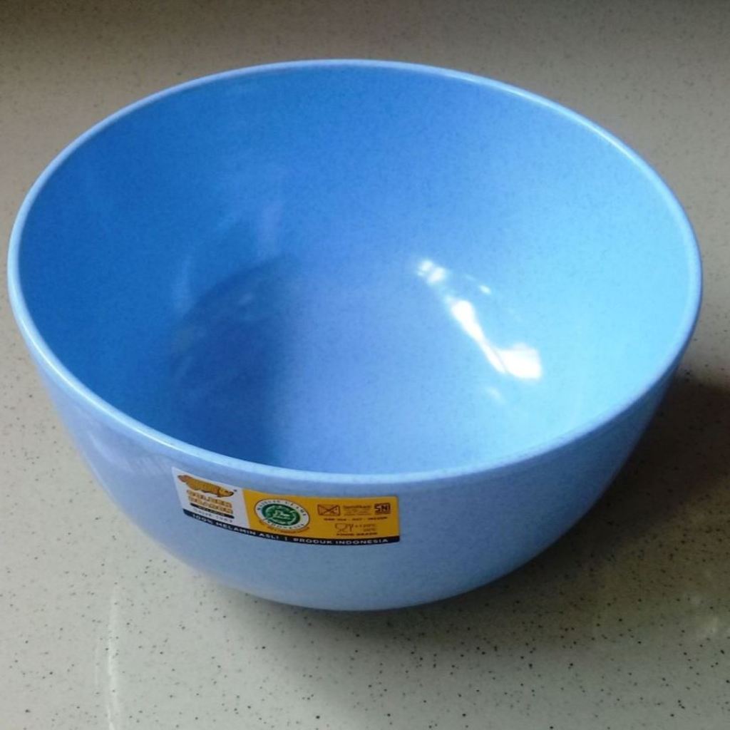Mangkuk Kaki 6" Biru Muda Stone Melamine - Golden Dragon W0806