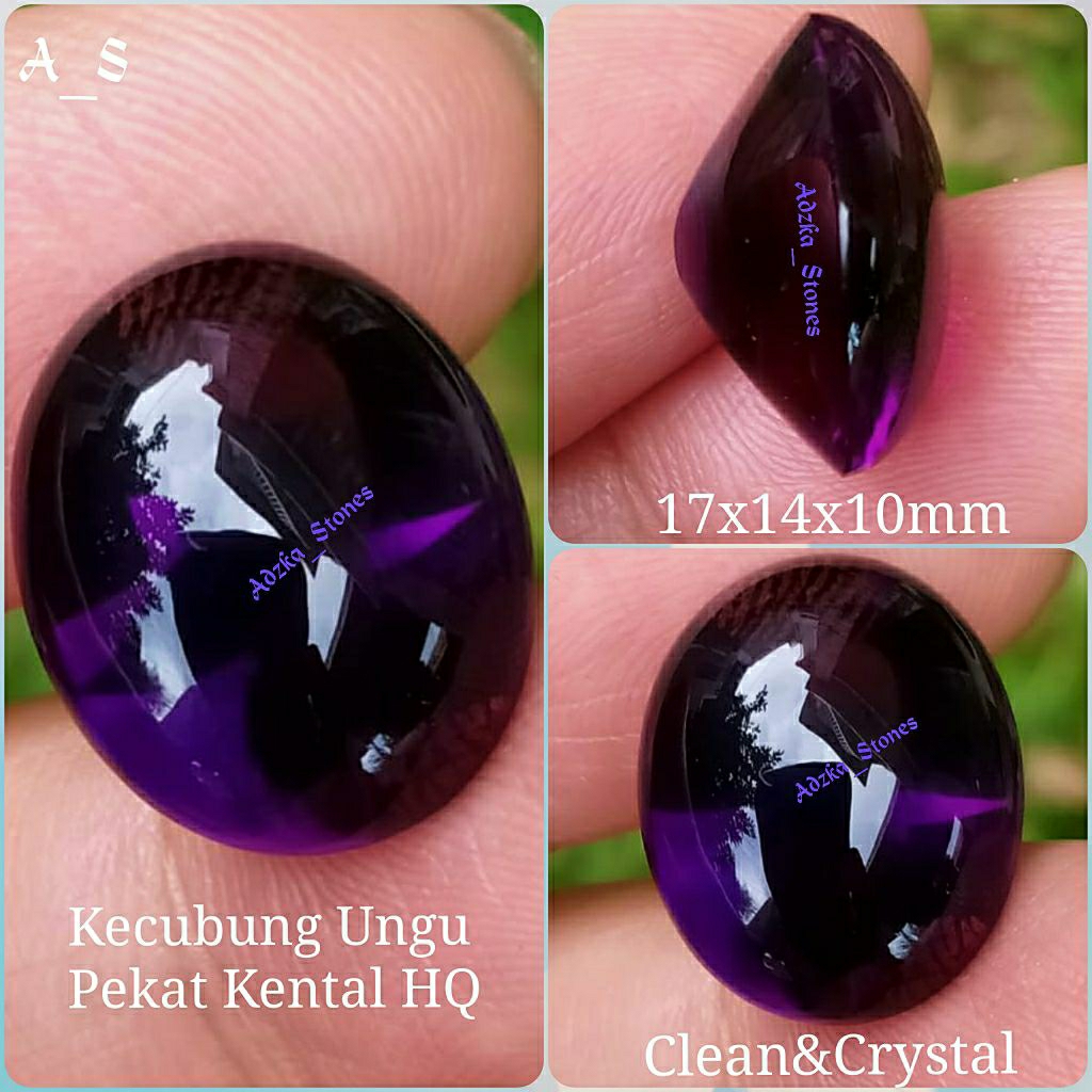 Kecubung Ungu Amethyst Sangat Pekat Kental HQ