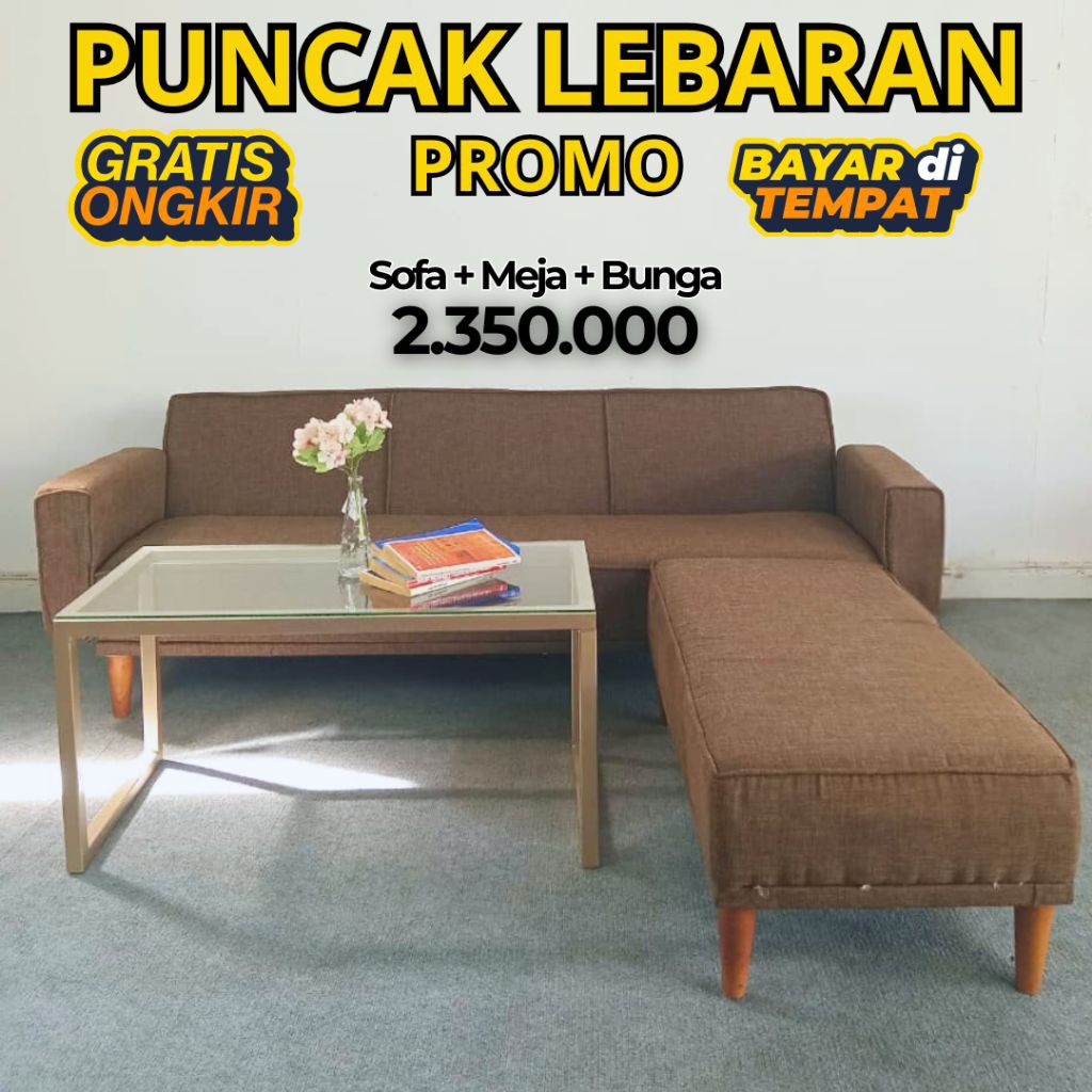 Sofa L Katun Minimalis - Desain Elegan untuk Ruang Kecil