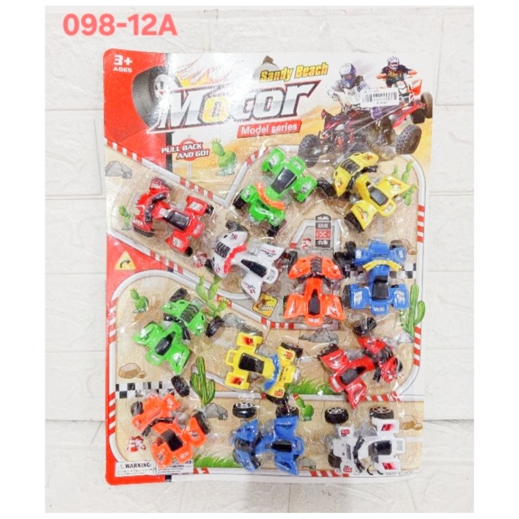 (PRES ATV) MAINAN MOTOR ATV PRES MINI ISI 12 PULL BACK