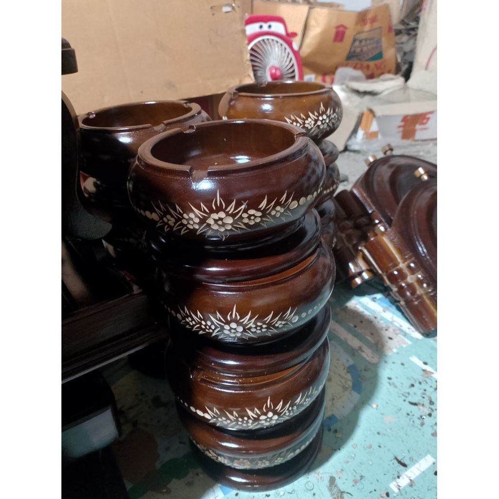 asbak kaki kayu jati # asbak bahan kayu jati