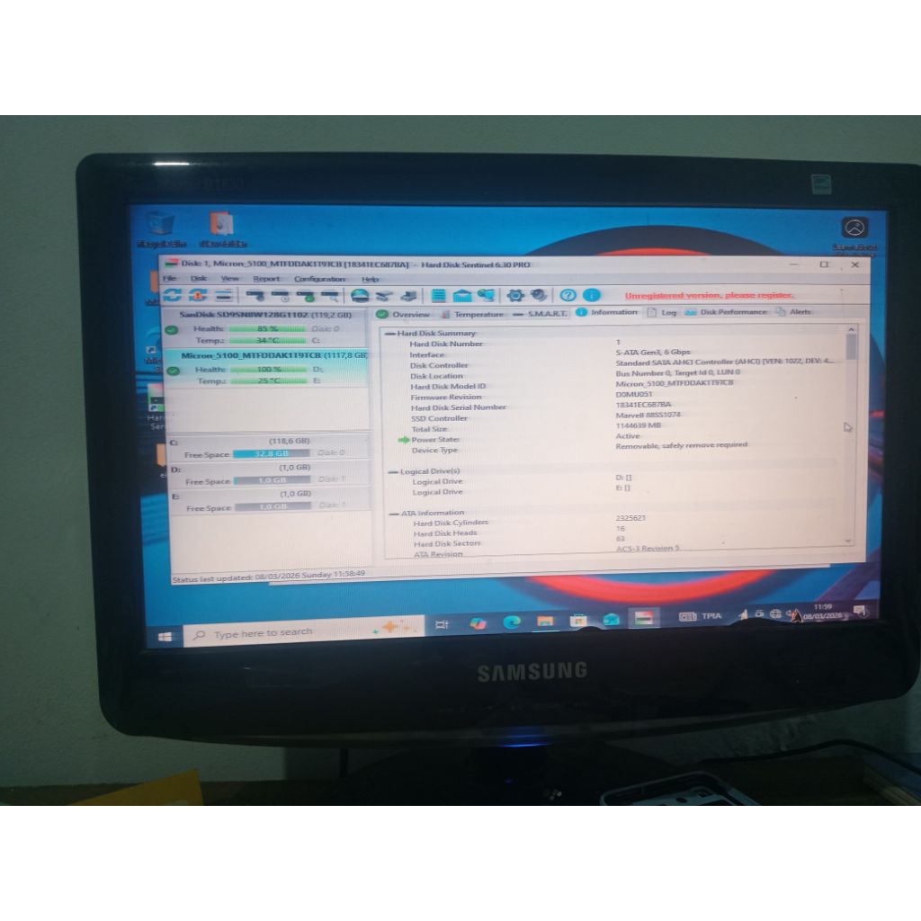 SSD sata, micron enterprise 1,9tb