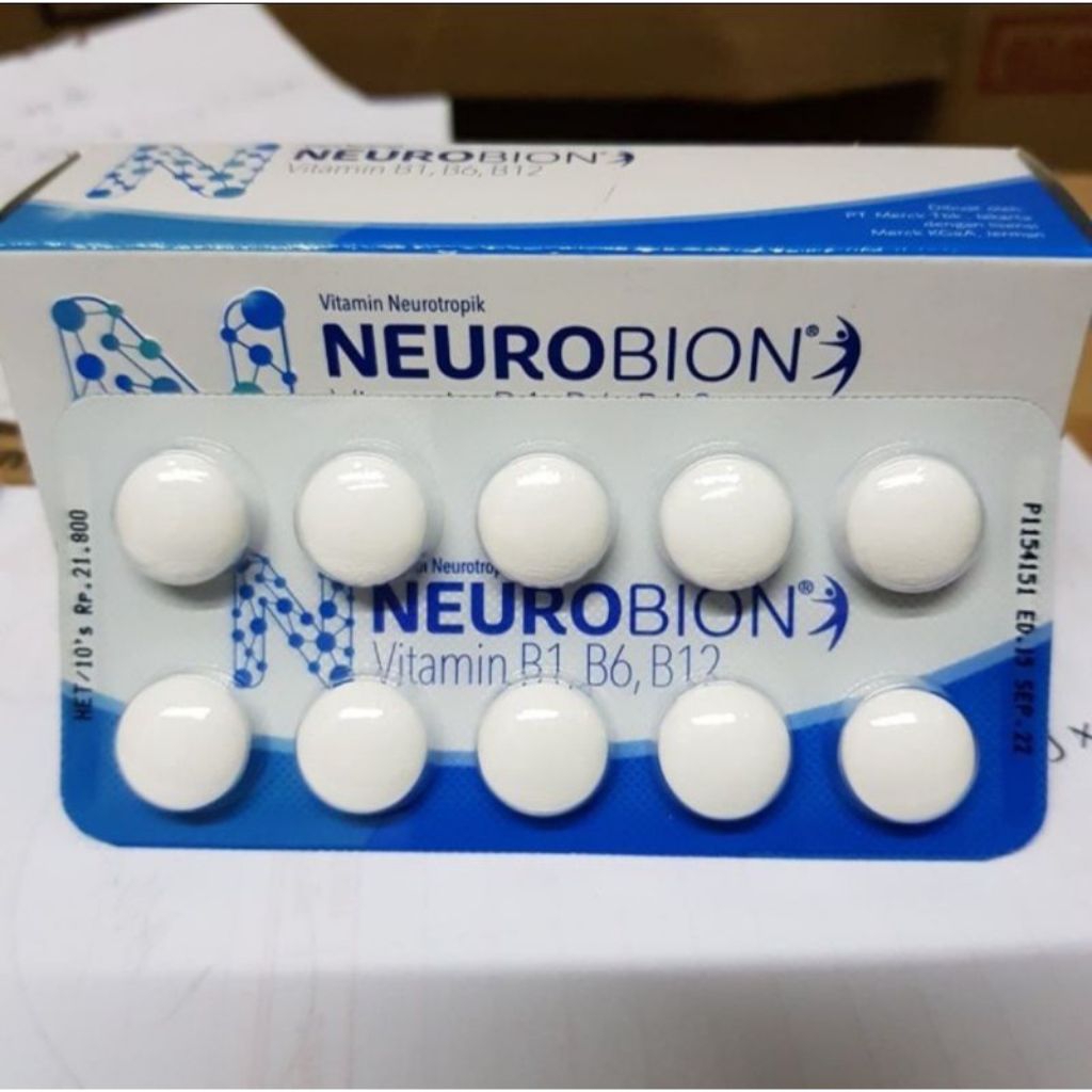 Neurobion ORIGINAL PUTIH STRIP isi 10 Tablet / Vitamin B Kompleks / Pink OBAT VITAMIN B1, B6, B12, B