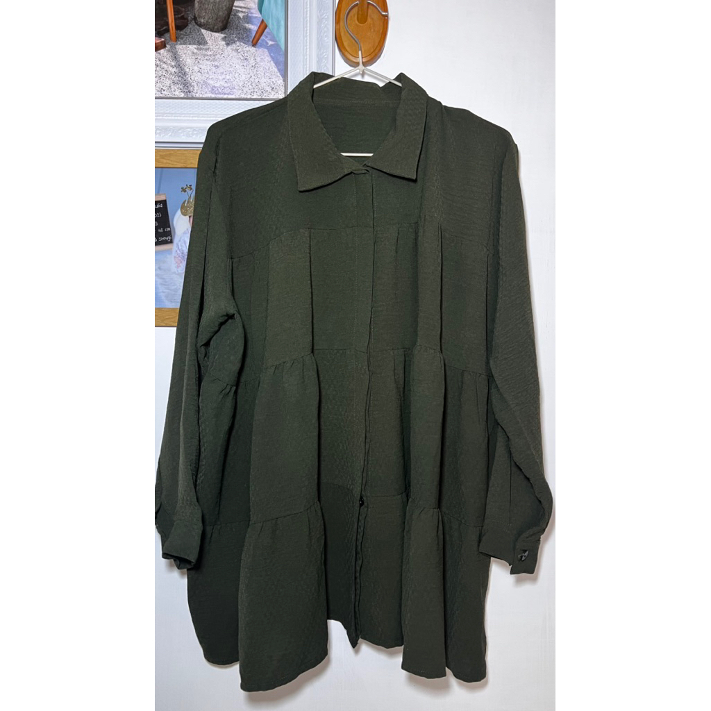 TEXTURED SHIRT EMERALD GREEN ALL SIZE