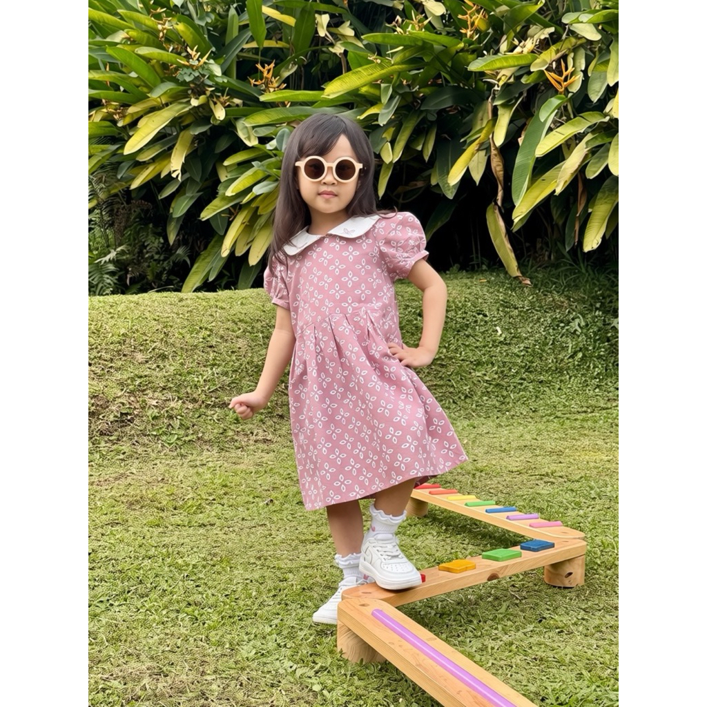 Kelap Kelip Batik - Dress Binar | Batik Anak - Batik Cap - Katun Premium