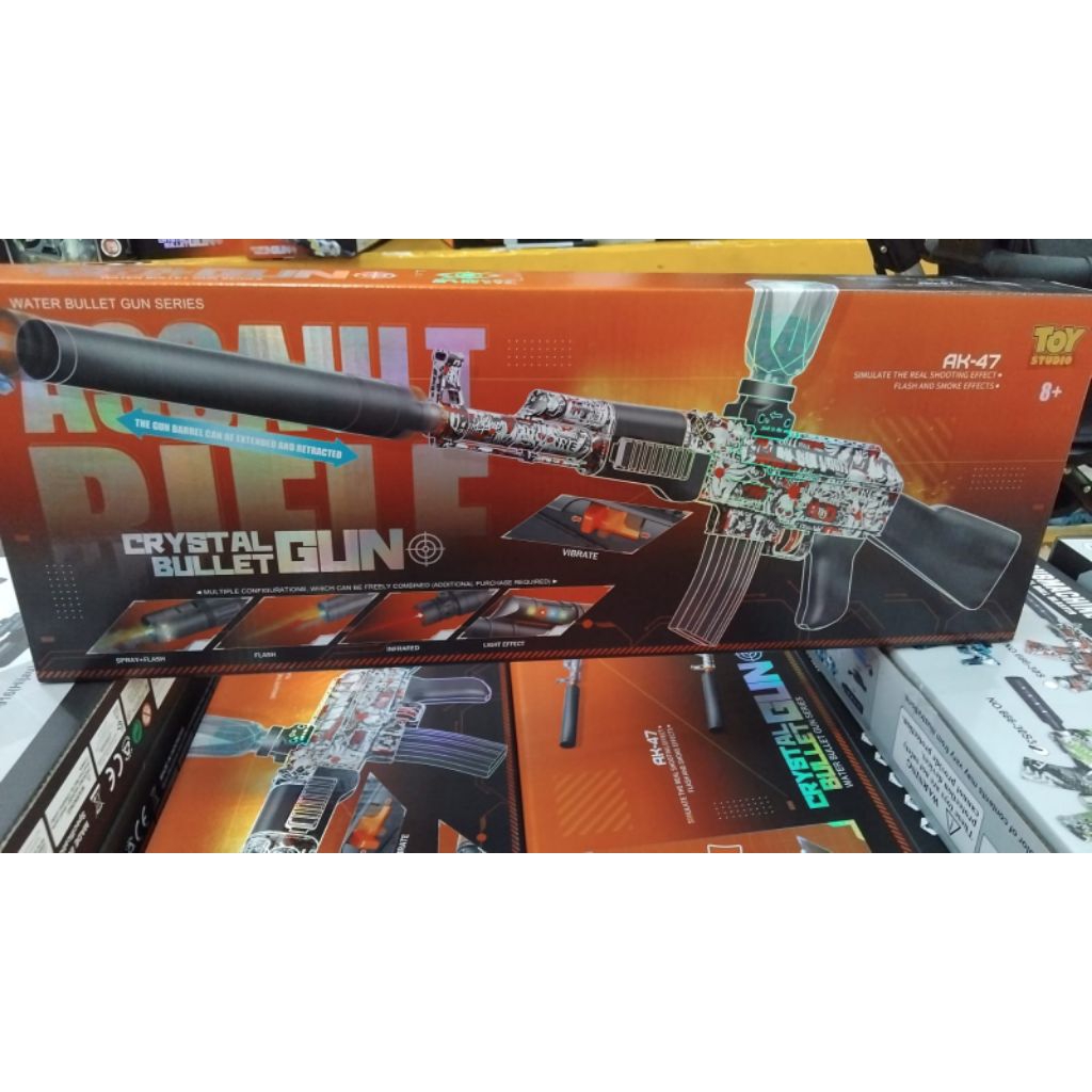 mainan anak Water ball gun crystal bullet gun AK47 elektrik