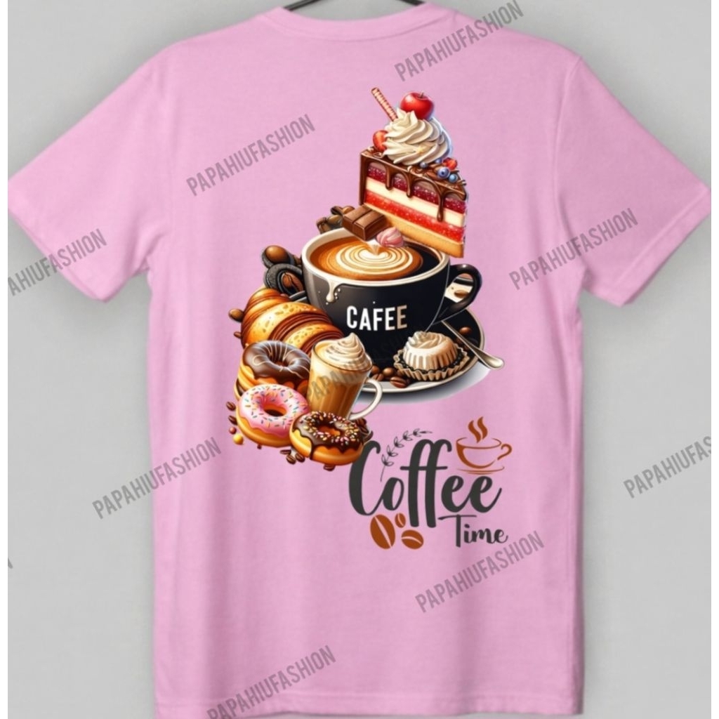Kaos Kopi Cake and Coffee murah | Kaos Coffee Lovers | Kaos Barista Estetik | T-Shirt Kopi Pria Wani
