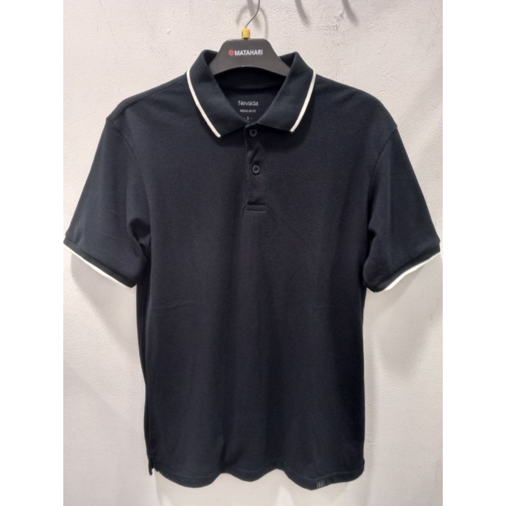 kaos kerah lengan pendek pria Nevada original size S-XL