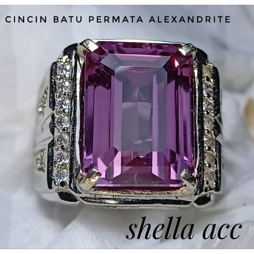 cincin batu permata natural alexandrite Grade A top quality