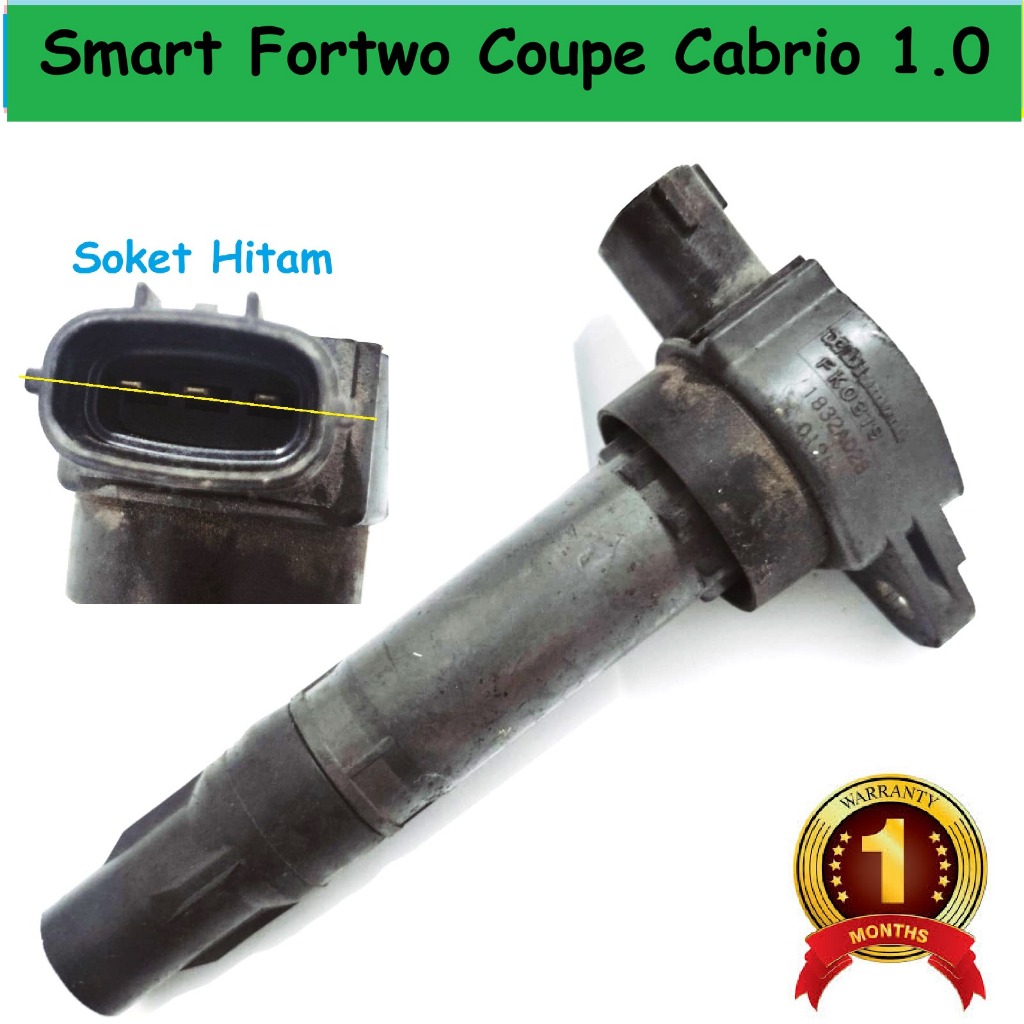 Coil Smart 451 Fortwo Coupe Cabrio 1.0 FK0319 Diamond MN195805 Ignition Koil hitam Hamba