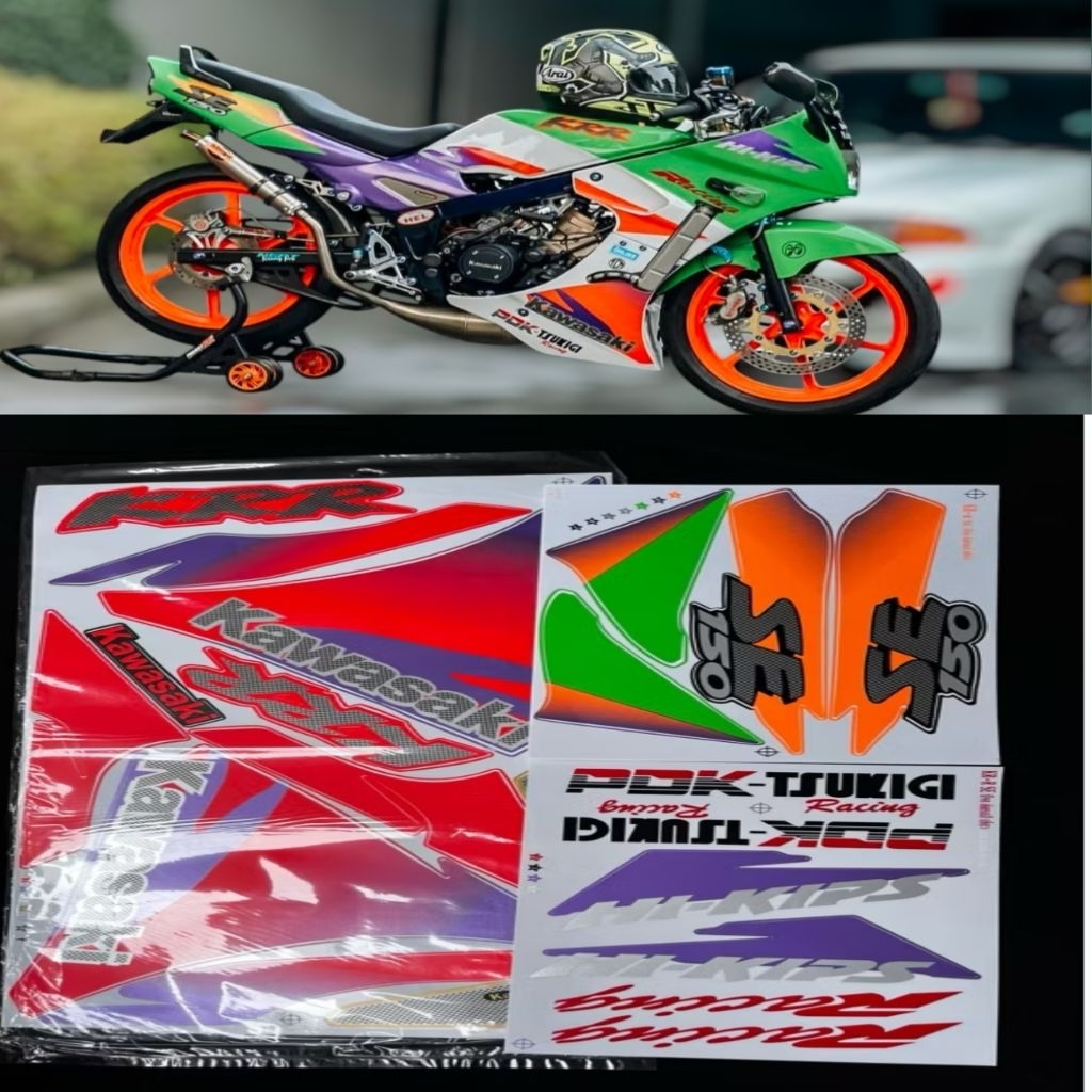 Striping Stiker List Bodi ninja ssr 1998 SE Ori Thailand Tahan pernis