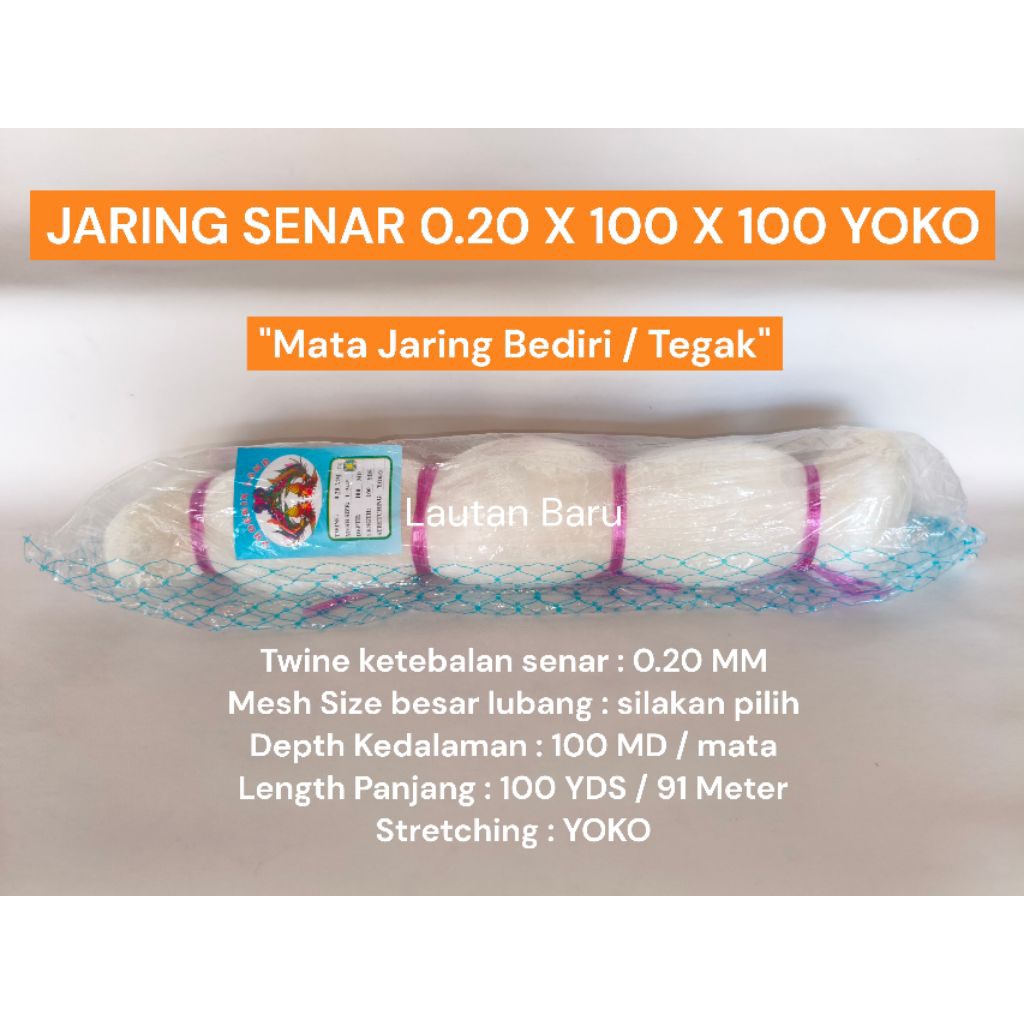 JARING SENAR 0.20 - 100x100 YOKO JARING BURUNG SAWAH IKAN
