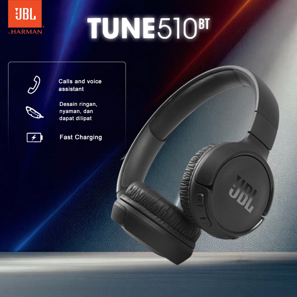 JBL-510BT Wireless On-Ear Headphones Outdoor Wireless Headset Bluetooth Headphones Premium Noise Can