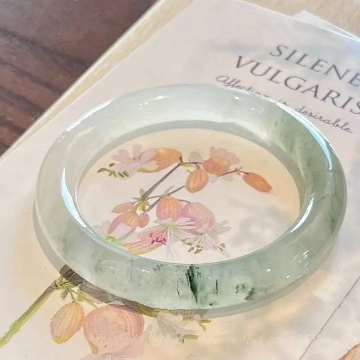 Gelang Lapis Berwarna/Gaya Cina Kuno/Gelang Kecantikan/Gelang Batu Giok Imitasi