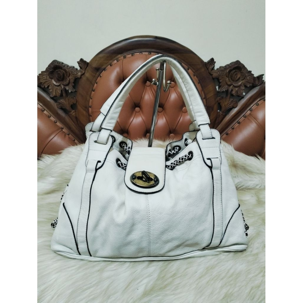 Mulberry White Leather Tote Bag