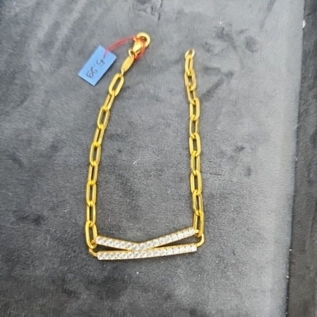 gelang huruf k emas asli 20k