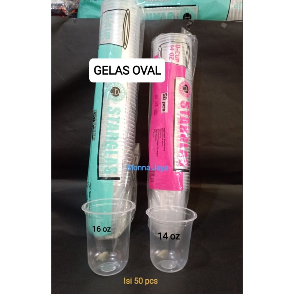 Gelas Oval 14 oz / 16 oz STARGLASS @50 Pcs