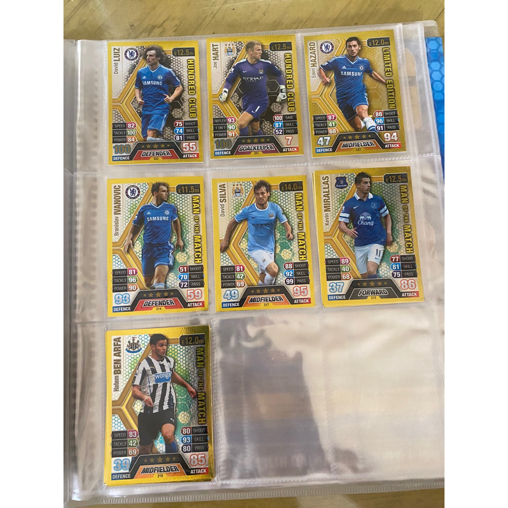 Gold Limited Edition, Gold Hundred Club, Gold Man of the Match Topps Match Attax 2013-2014 Eng (Dup)