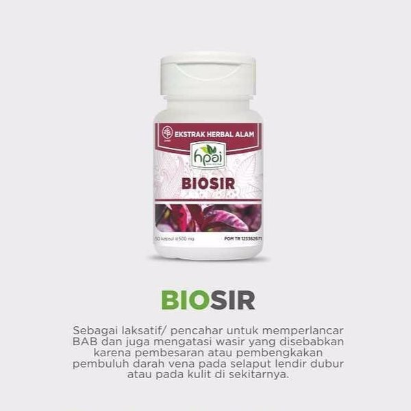 Biosir HNI HPAI kapsul herbal membantu mengatasi masalah wasir dan ambeien