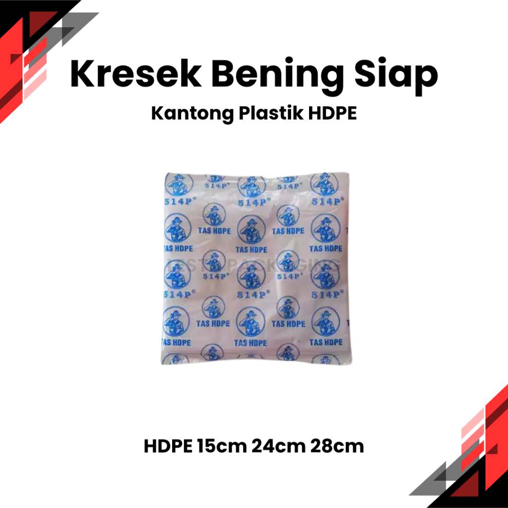 Kresek Bening Transparan Siap Kresek HDPE 15cm 24cm 28cm