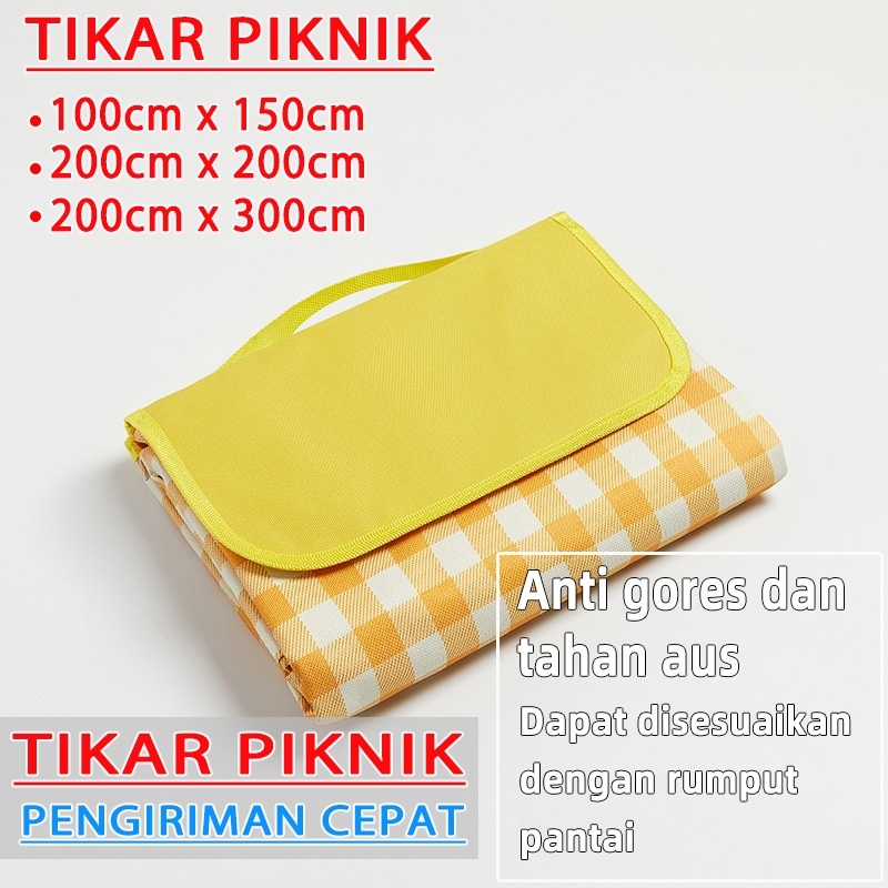 [Kualitasting] tikar piknik aesthetic tikar lipat piknik jumbo karpet piknik polos tikar kain piknik