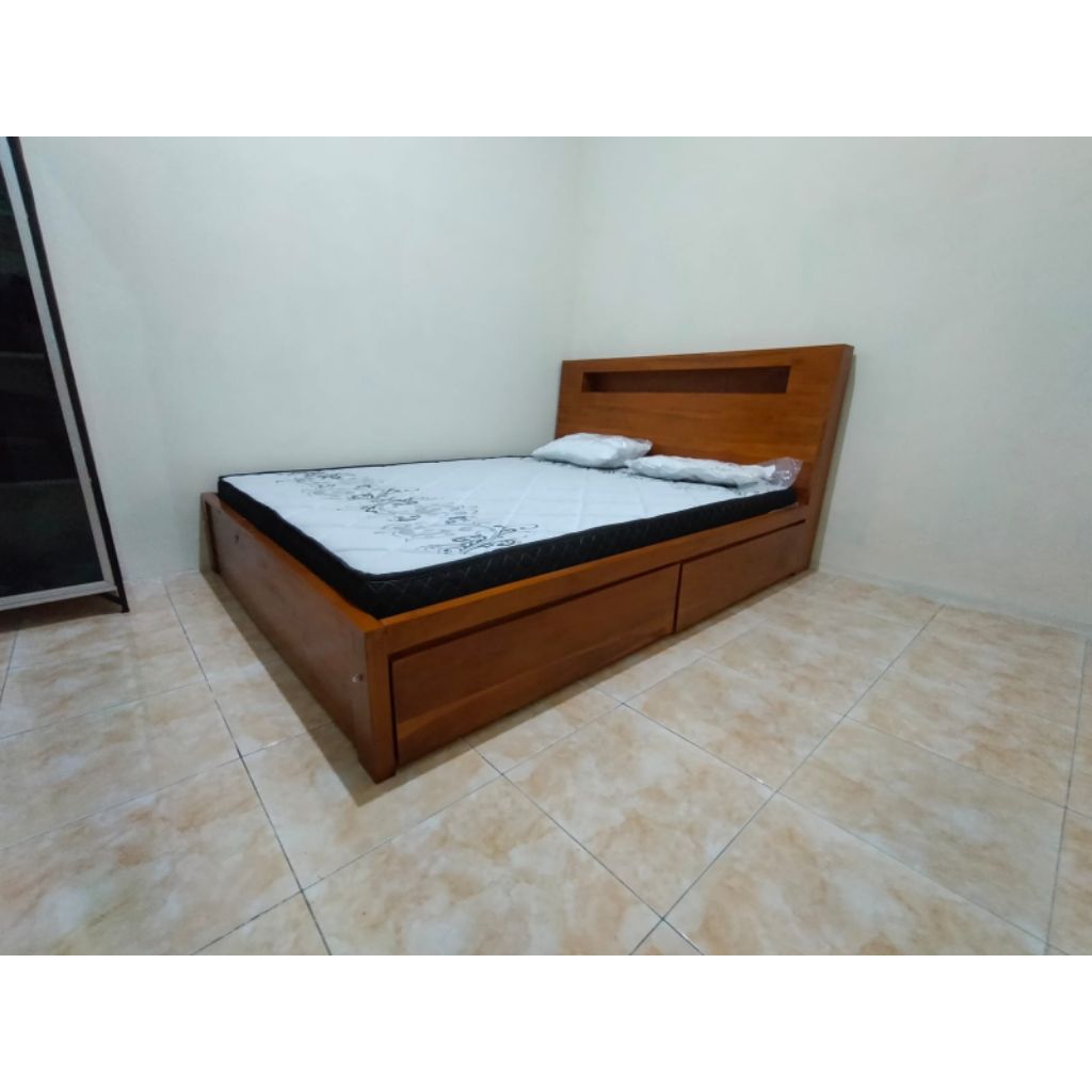 DIPAN JATI MINIMALIS120X200 4 LACI