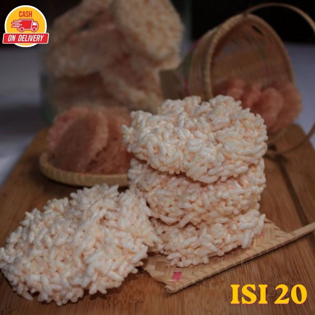 Rengginang Matang Siap Makan Ukuran Besar Isi 20 Pcs Oleh-Oleh Khas Tasikmalaya Gurih & Renyah