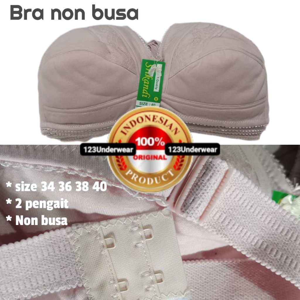 Bra BH Kutang Tanpa Kawat Non Busa Srikandi