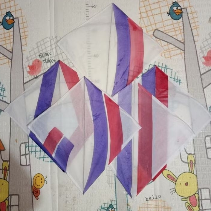 Layangan Jabrug Aduan Standar UK 54 Isi 100 Pcs Motif Pulas Random