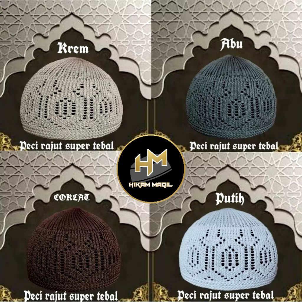 Hikam store-Peci rajut tebal premium-Peci rajut turki-Peci rajut dewasa premium Peci rajut tebal-Pec