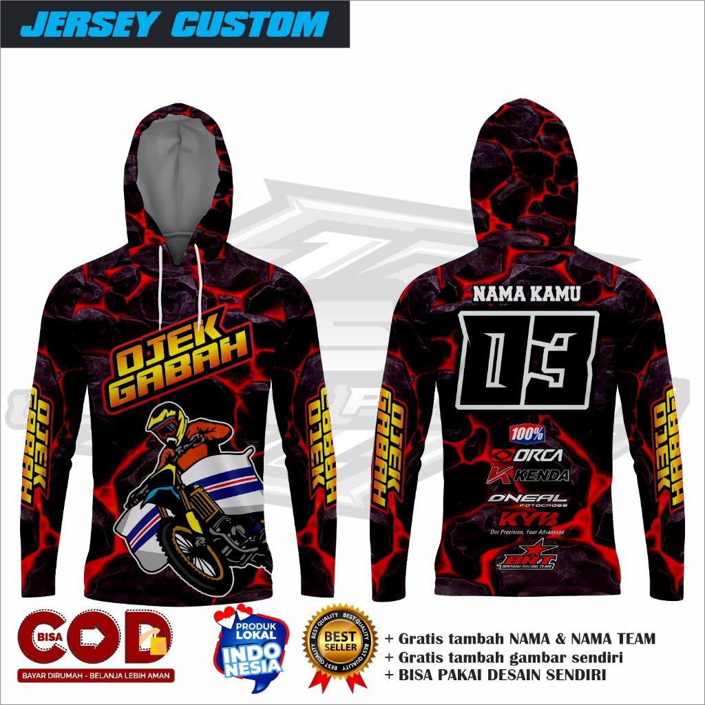 Jersey ojek gabah custom/Jersey ojek gabah balap/Jersey ojek gabah terbaru/Jersey ojek gabah lengan 