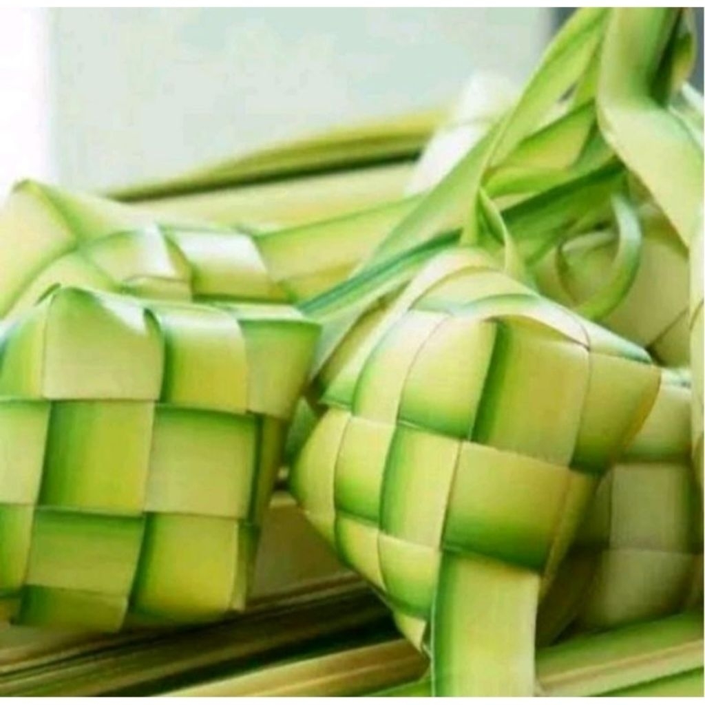 Daun Kelapa Muda/ Janur Bahan Kulit Ketupat/Bahan Dekorasi Fress petik