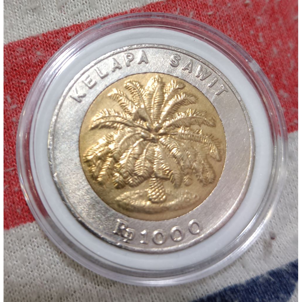 Uang Kuno logam 1000 kelapa sawit tahun 1996