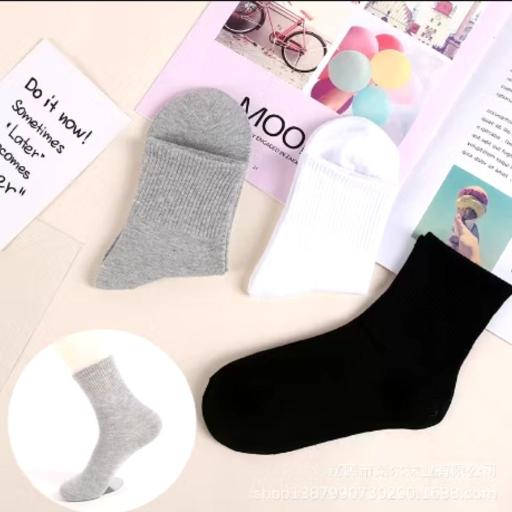 LYNS - KAOS KAKI PRIA / WANITA POLOS TEBAL / KAOS KAKI IMPORT