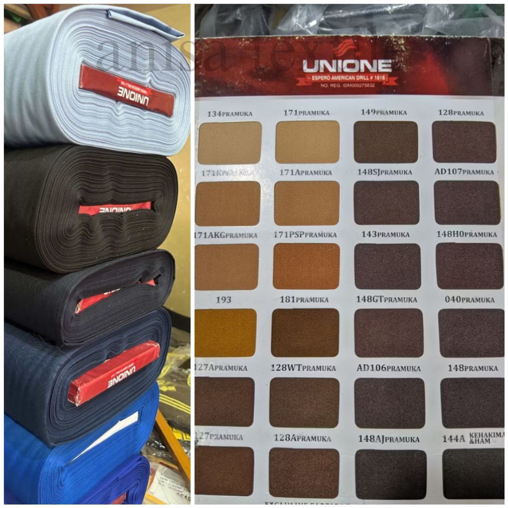 Bahan American Drill UNIONE Kain Eceran Bahan Seragam Sekolah Kain Celana Kain Kemeja Hal 4-5