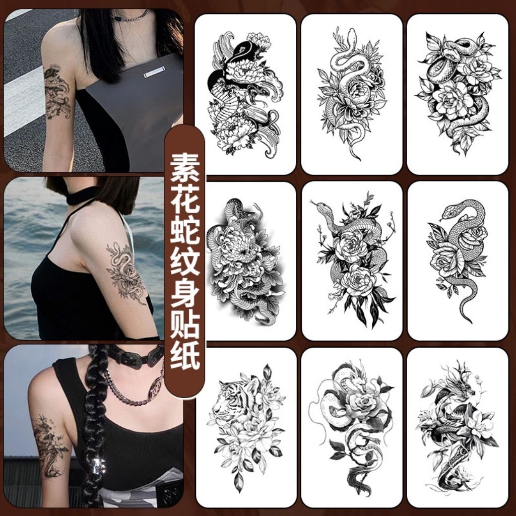 TATTO | Tatto semi permanent | Tatto fruit ink | Motif macan-naga-ular | Tatto tahan air