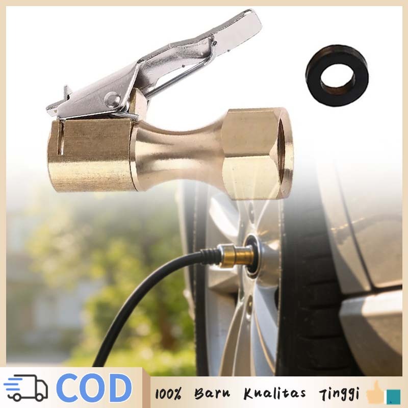 1 Pcs Kepala Pompa Ban Air Chuck Angin Tire Chuck Klip Kepala Isi Angin Nitrogen Clip On Air Tire Ch